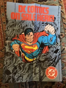 Superman Promo Poster 1986 John Byrne Kunst 16”x22” DC Comics Sehr guter Erhaltungszustand+ - Bild 1 von 5