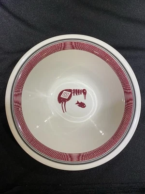 Serving Bowl 8" Ancient Mimbreno Indian Santa Fe Replica Dining Car Crain Fish - Image 1 of 4