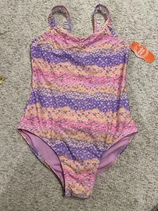 Wonder Nation Girls Bathing Suit Size 10-12 NWT Floral - Picture 1 of 7