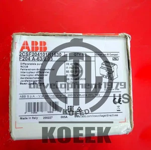 1 Stück Neu ABB F204 A-63A/0,03 2CSF204101R1630 Leitungsschutzschalter ~ - Bild 1 von 2