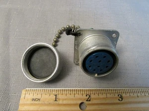 Amphenol 97-3102A-18-1P Circular Connector 10-Pin Female Panel Mt With Dust Cap - Picture 1 of 2