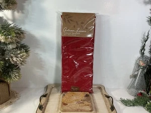 Autumn Leaves Cutwork Tablecloth ~Red~ 60” x 84” Oblong~ NEW IN PACKAGING - Picture 1 of 14