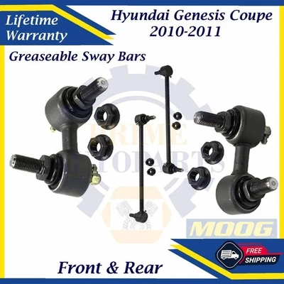 MOOG OEM Front & Rear Sway Bars For 2010-2011 Hyundai Genesis Coupe 9Yr Warranty - Image 1 of 4