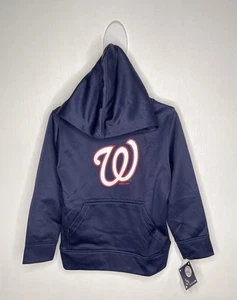 MLB Washington Nationals Hoodie Boys Size Small 4 Blue Pullover Active Wear - Picture 1 of 3