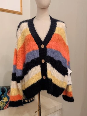 Nuevo Cárdigan Suéter Rip Curl Ondas de Fusión Talla Mediana Grande Botón Mujeres 2 Foto 1 de 4