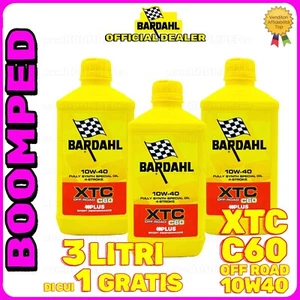 BARDAHL XTC C60 10W40 OFFROAD Olio Motore MOTO 4T API SN JASO MA-MA2 3 LT 03BD60 - Foto 1 di 5
