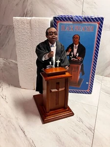 Schwarz Afroamerikanischer Prediger Pastor Minister an der Kanzel Figur Vintage - Bild 1 von 17
