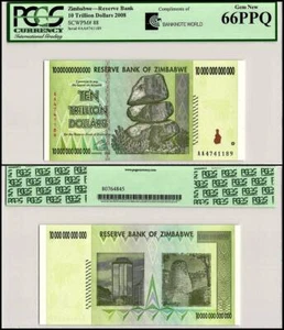 Simbabwe 10 Billionen Dollar, 2008, AA, P-88, PCGS 66 - Bild 1 von 2