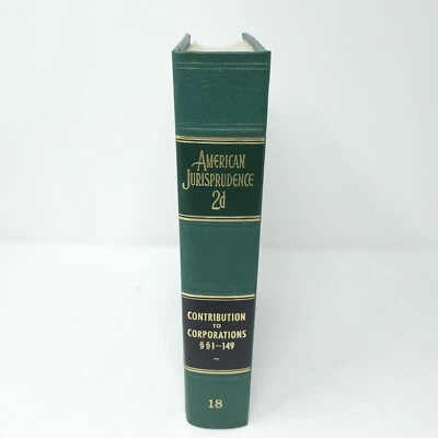 American Jurisprudence 2d State and Federal Vol 18 CONTRIBUTION CORP 1985 W Supp - Image 1 of 4