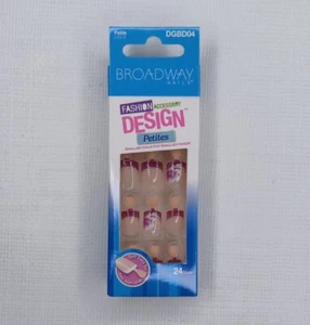 Broadway Nails Fashion Design Petites Glue on Nails Midnight Petite Length - Picture 1 of 11
