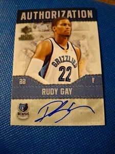 2008 RUDY GAY UPPER DECK SP AUTOGRAPHED AUTO NBA CARD #AU-RG GRIZZLIES UCONN - Picture 1 of 2