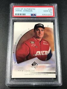 JIMMIE JOHNSON 2000 SP AUTHENTIC #39 NASCAR ROOKIE RC PSA 10 ALL TIME GREAT 