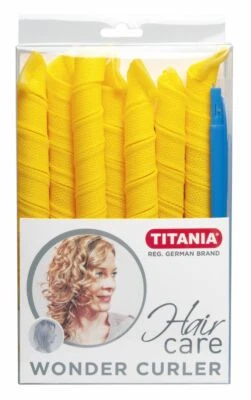 Wonder Curler by Titania - Lockenwickler & Stab - gelb - Locken im Handumdrehen - Bild 1 von 2