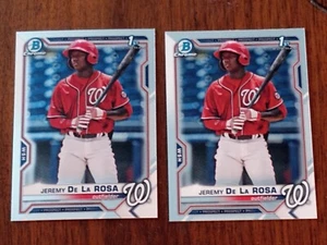 2 card lot 2021 Topps Bowman Chrome Jeremy De La Cruz BCP-25 - Picture 1 of 6