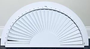 Plantation Arched Shutter 24” With Movable 2” Slats ~ New Fit 22 3/4”X 25 3/4” - Picture 1 of 10