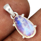 Natural Faceted Moonstone 925 Sterling Silver Pendant HDS1 CP45164