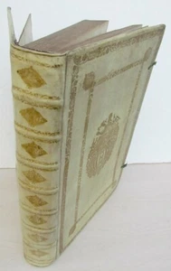 ANTIQUE 1749 AMAZING DECORATIVE VELLUM BOUND MASSIVE FOLIO by BASILII FABRI - Picture 1 of 8