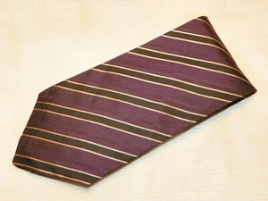 XMI [ PURPLE/STRIPES ] men's tie 100% Silk Made in USA - Imagen 1 de 3