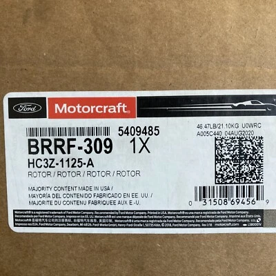 Rotor de freno delantero Ford F-450 Super Duty Motorcraft OEM BRRF309 Foto 1 de 3
