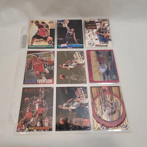 Allen Iverson Cards Lot of 9 Fleer SkyBox Upper Deck Topps Ultra Gold UD Diamond - Picture 1 of 11