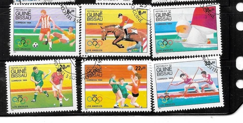 GUINEA BISSAU SC# 571-6 CTO USED SHORT SET COMMEMORATIVES 1984 OLD STAMPS Cover