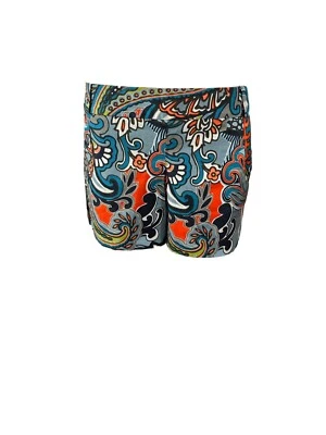 Pantalones Cortos Jcrew Talla 4 Con Azul: Naranja Estampado Paisley Cremallera Lateral Algodón/Mezcla  Foto 1 de 4