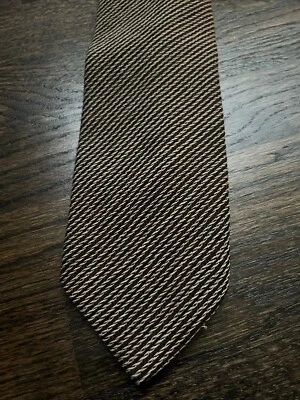 Corbata vintage para hombre Giorgio Armani, jacquard a rayas 100 % lana, Italia Foto 1 de 4