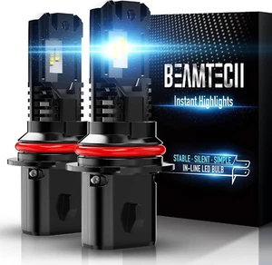 BEAMTECH 9007 Bombilla Faro LED, HB5 Halógena, 12000Lm 60W Sin Ventilador en Línea 6500K - Imagen 1 de 8