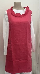 Bananenblau Australien, 100 % Leinen KLEID rot, MediUM, neu mit Etikett - Bild 1 von 6