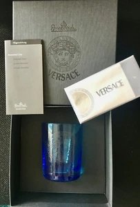 VERSACE MEDUSA NOTIVE TABLE LIGHT BLUE GLASS CANDLE HOLDER ** Last STOCK ** AG - Picture 1 of 3