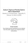 Florida Vs Auburn Mens Basketball Ticket