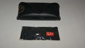 Genuine New Ray-Ban Black Sunglasses Case and cleaning cloth - Picture 1 of 4