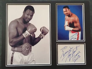 LARRY HOLMES - Signed 16x12 Mounted White Card - SPORT - BOXING - Picture 1 of 1