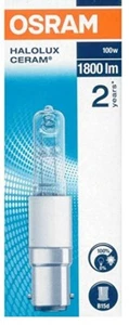 Osram 64496 Halogen Halolux Ceram B15d 100W warmweiß OVP EEK: G (Spektrum A-G) - Bild 1 von 3