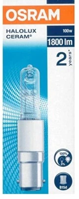 Osram 64496 Halogen Halolux Ceram B15d 100W warmweiß OVP EEK: G (Spektrum A-G) - Bild 1 von 3