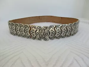 In Transit Genuine Leather & Metal Waist Belt, Western Belt, Sz 32 Or M, France - Picture 1 of 10
