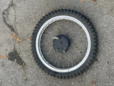 1974 Husqvarna CR250 Dirt Bike Mx ahrma Front Wheel W Backing Plate Wr250 - Image 1 of 4