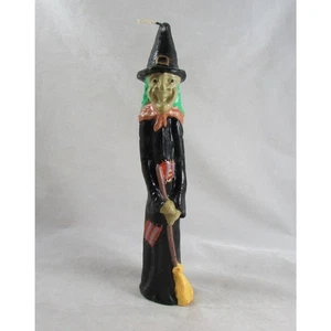 Witch Candle Halloween Decor Wax 10.25" Tall Figural Vintage - Picture 1 of 11