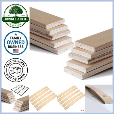 Pack de 5 listones de cama de madera de repuesto colchón moderno de fácil montaje Foto 1 de 4