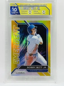 Bobby Witt Jr. 2021 Panini Prizm Emergent 5/10 Gold #EM6 Graded HGA 10 Pristine - Picture 1 of 6