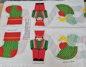 Vintage Fabric Christmas Ornament Project Cut and Sew Nutcracker Angel 1970s - Picture 1 of 9