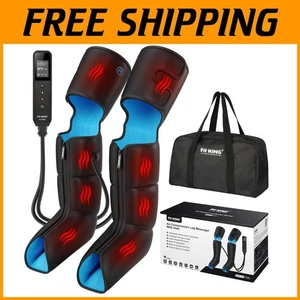 Air Compression Leg Massager - LCD Display & Heating Therapy - Picture 1 of 9