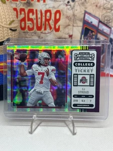 2023 Panini Chronicles Contenders Draft Picks CJ Stroud Pink Holo SP RC - Bild 1 von 2