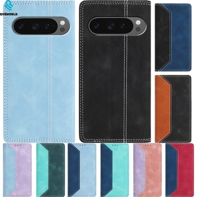 Case for Google 10 9 8A 8 7A 7 6A 6 5 Skin Feel Splicing Wallet Case Phone Cover - Image 1 of 4