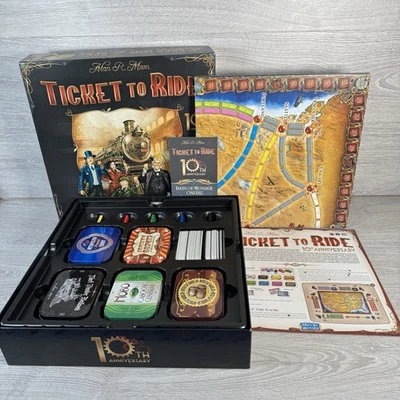 Ticket to Ride 10th Anniversary Edition Board Game Days Of Wonder 100% Complete - Image 1 of 4
