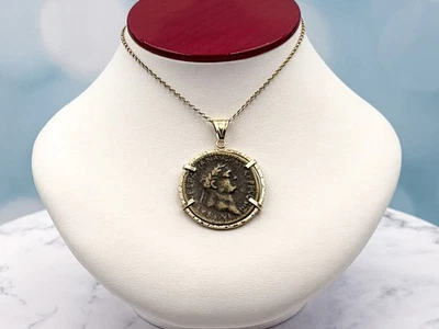 TAGLIAMONTE Designs (2430P) 925SS/YGP*UNISEX*Réplica Colgante Moneda *Reg. $250 Foto 1 de 4