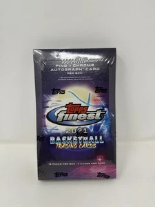 2021 Topps Finest NBA Basketball Hobby Box Chrome Auto 18 Packs - New & Sealed! - Picture 1 of 2