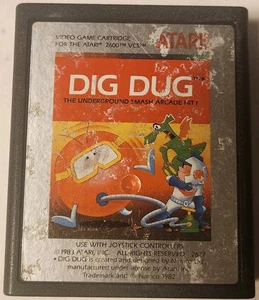 Cartucho de Videojuego Arcade Clásico Dig Dug 1988 Años 80 Atari 2600 7800 Sin Probar - Imagen 1 de 2