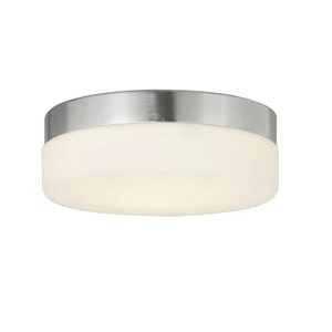Justice Design Group FSN-4132-OPAL Fusion 9"W LED Round Flush - Nickel - Picture 1 of 1