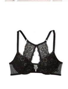 Victoria Secrets Sexy Tee Posey Lace Push Up Bra Black 38DDD-New - Picture 1 of 6